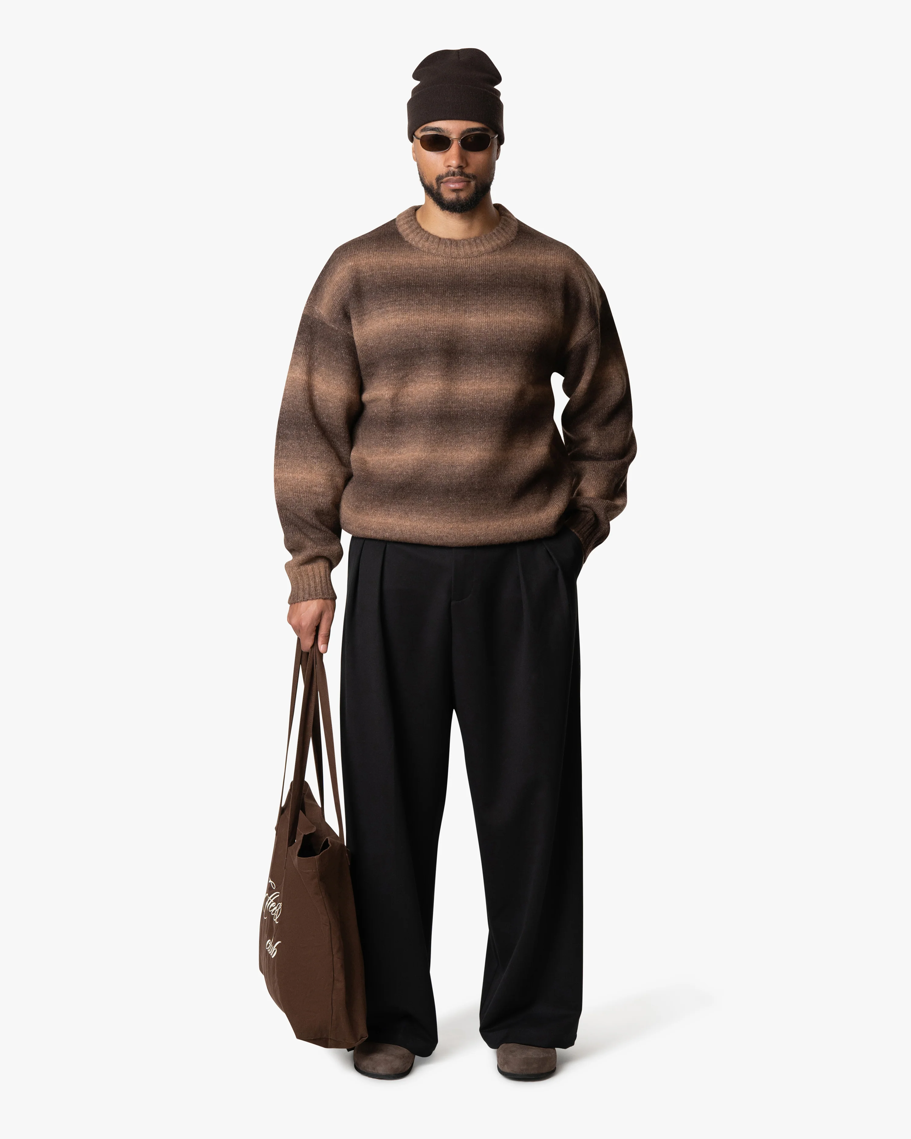 Aria Oversized Gradient Sweater | Brown/Orange - Image 3