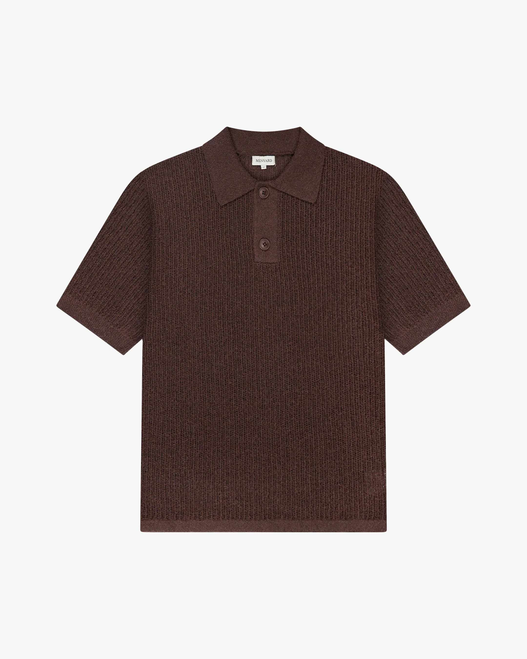 Biot Knitted Polo | Brown - Image 3