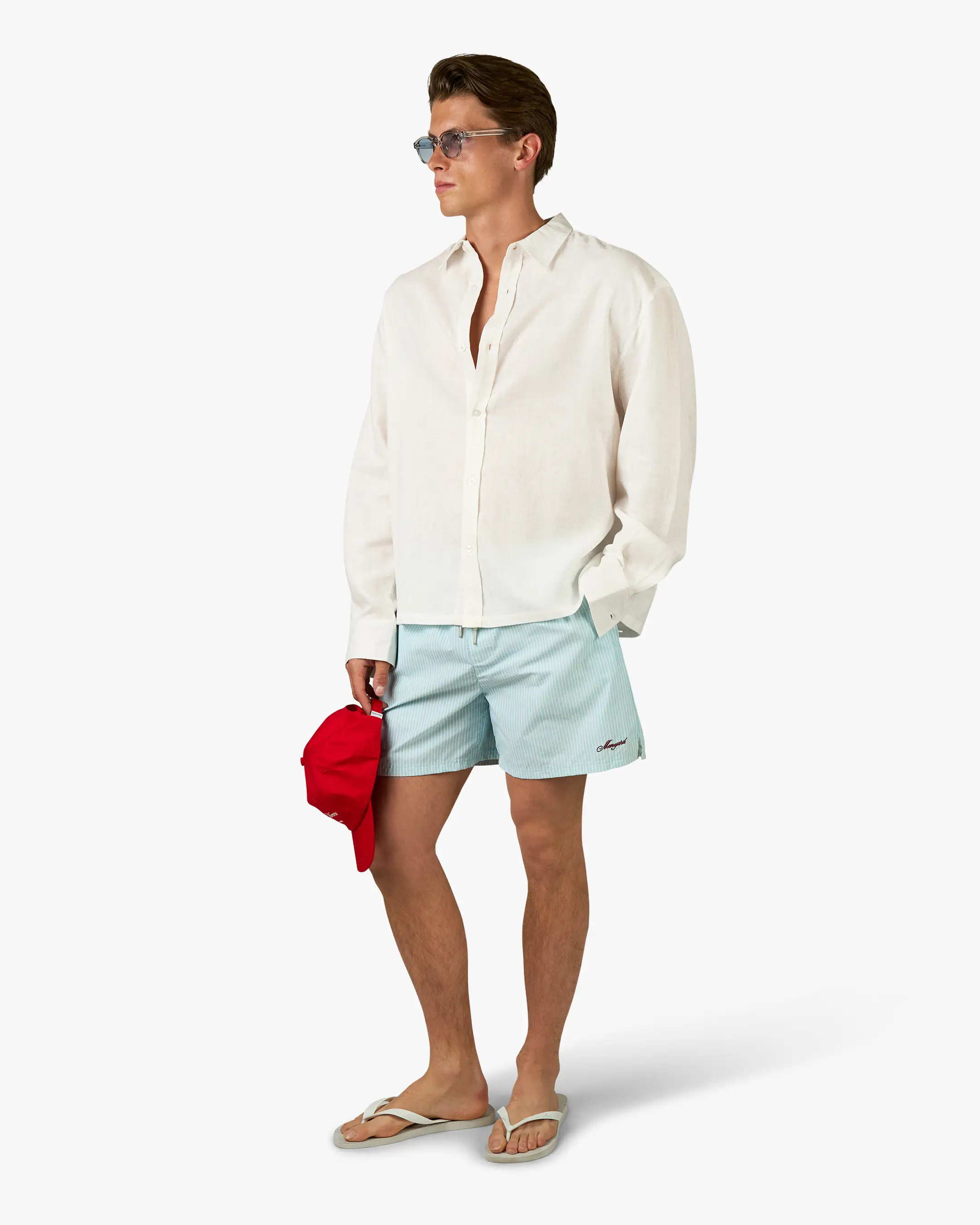 Croisette Swimshort | Light Blue/White - Image 4