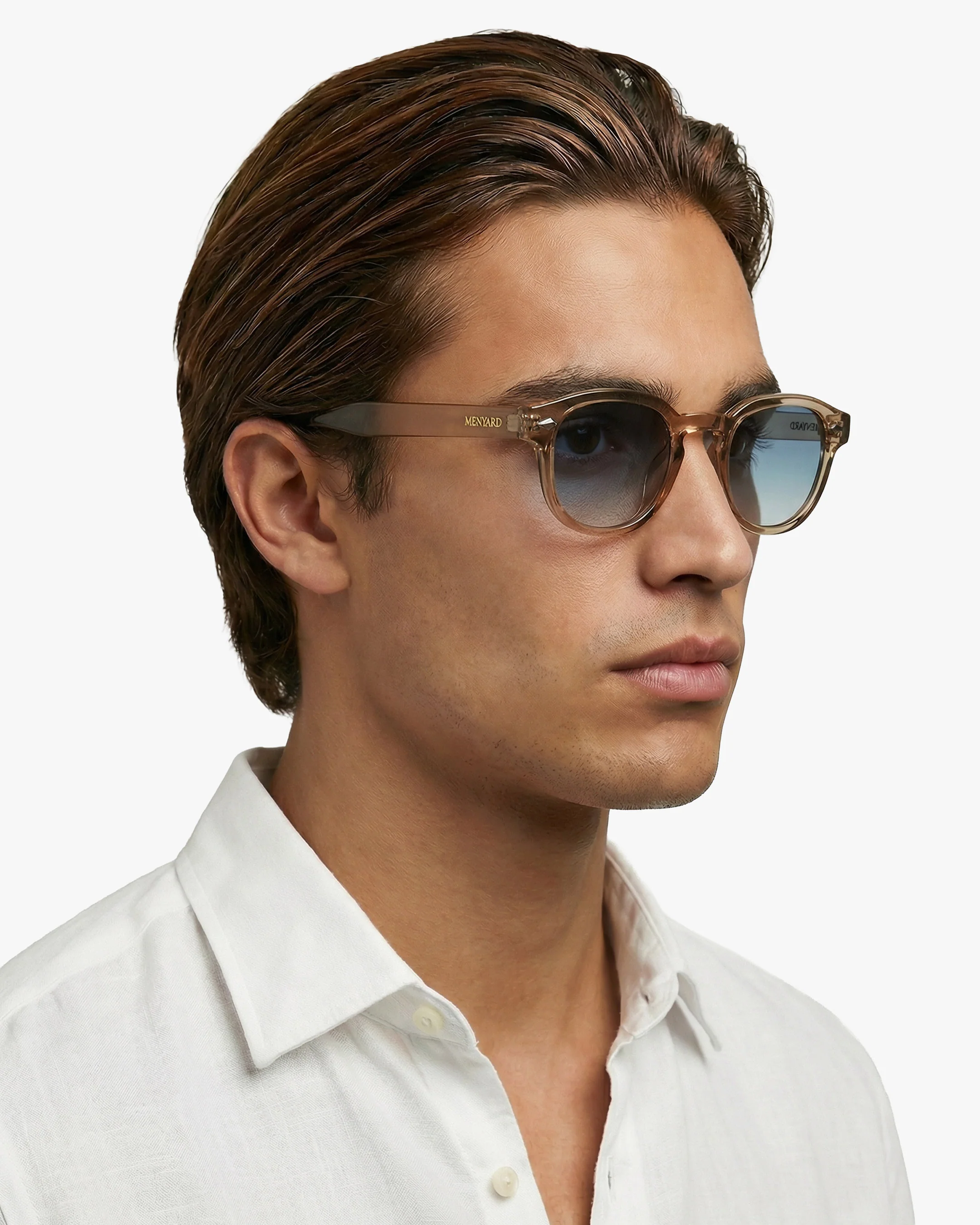 Laurent sunglasses | Light Brown/Gradient Blue - Image 4